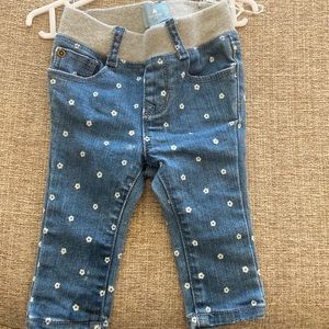 Baby gap jeans with flower print size 3-6 months